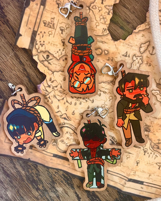Trigun Wooden Keychains